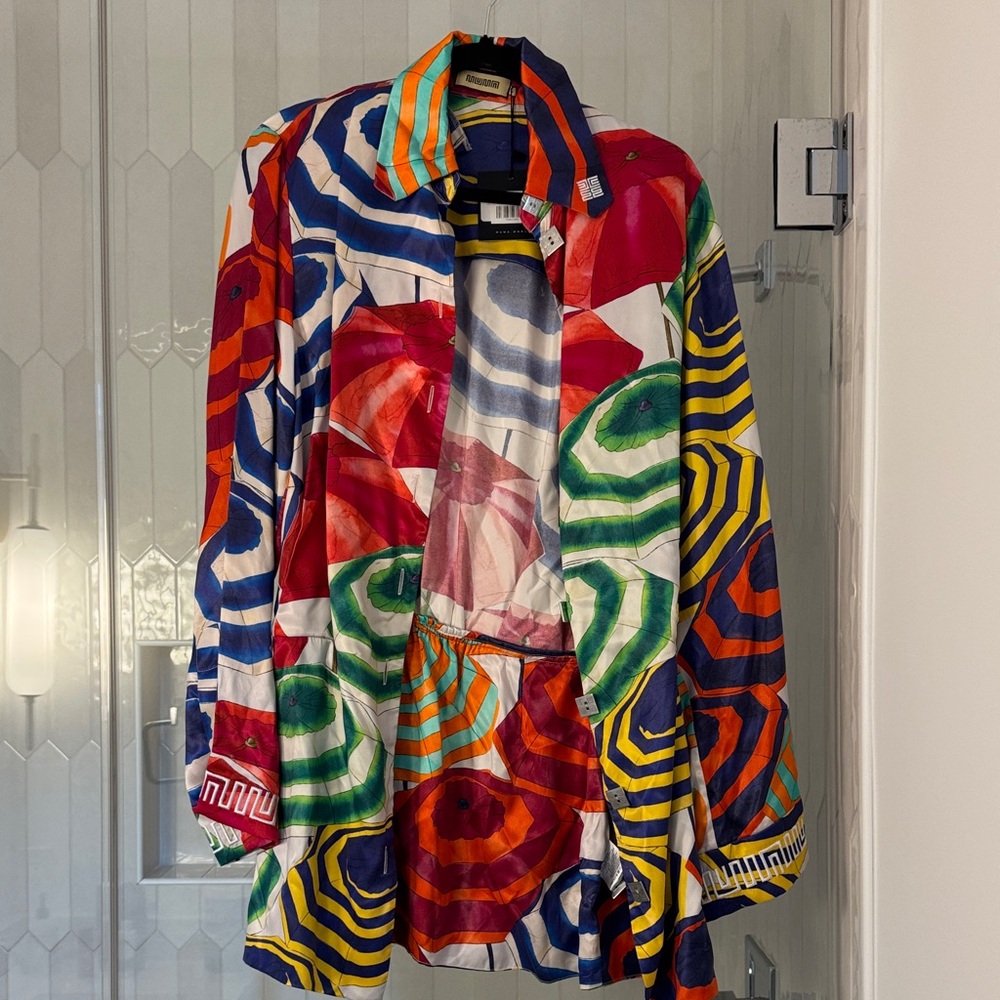 Colorful Mini Dress Riviera shirt dress - Picture 3 of 3